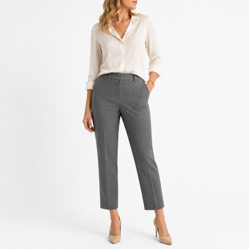 Kirkland Signature Women's Gray Dress Pants Size‎ 12 Straight Leg NEW